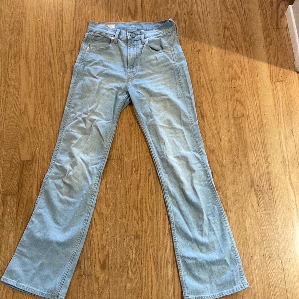 Woman’s vintage flare high rise jeans